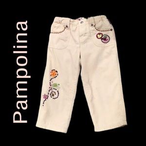 Pampolina Cotton Lined Corduroy Pants, Embellished, Size 3T‎